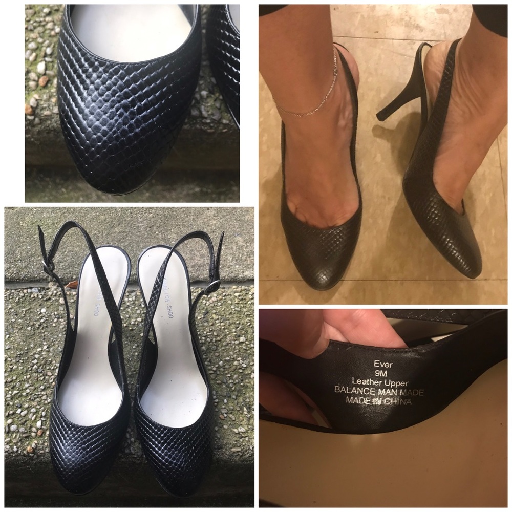 Snake Pattern Sling Back Heel - image 1